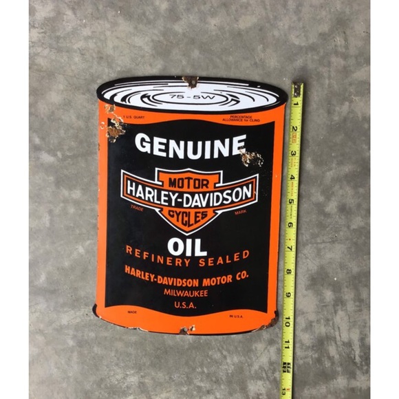 Vintage Harley Davidson Porcelain Sign - Picture 8 of 10